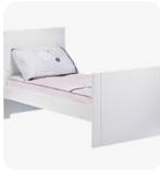 Sauthon bed 140 x 70, wit, erg mooi - in uitstekende staat, Ophalen, 70 tot 85 cm, 140 tot 160 cm, Zo goed als nieuw