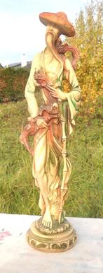 statue asiatique en resine 47 cm, Ophalen of Verzenden, Gebruikt