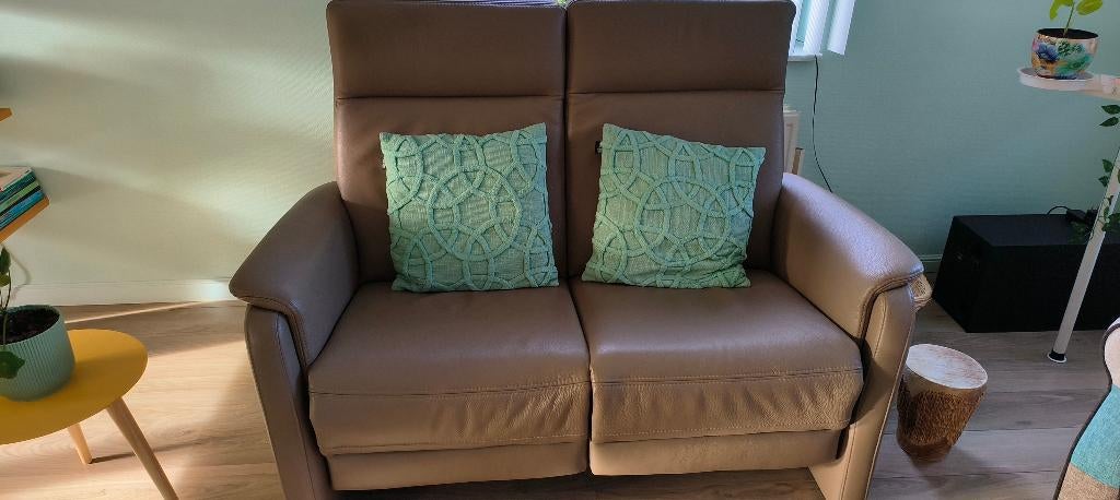 siège 2 places Relax avec 2 moteurs et appui-tête manuel, Maison & Meubles, Fauteuils, Comme neuf, Cuir, 125 cm ou plus, 75 à 100 cm