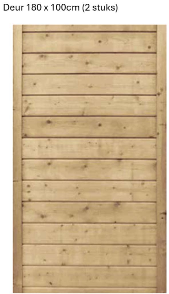 2x Tuindeur en schutting NIEUW, Tuin en Terras, Schuttingen, Nieuw, Hout, 2 meter of meer, 3 tot 6 meter, Ophalen
