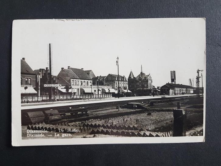 Postkaart Diksmuide De Statie  Dixmude La Gare, Verzamelen, Postkaarten | België, Gelopen, West-Vlaanderen, 1920 tot 1940, Ophalen of Verzenden