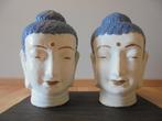 Boeddha hoofden in klei 2 stuks Buiten en Binnen, Maison & Meubles, Accessoires pour la Maison | Statues de Bouddha, Enlèvement ou Envoi