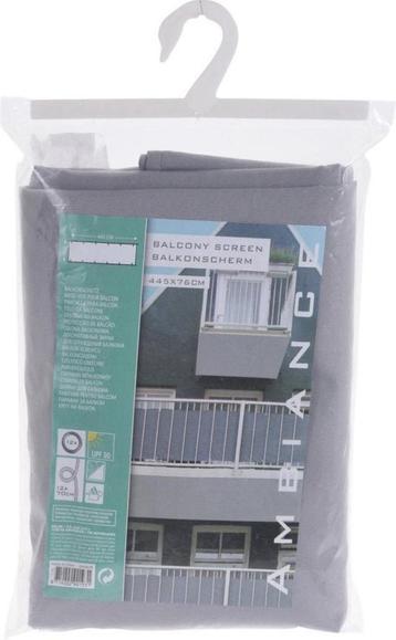 Balkonscherm donkergrijs of zandkleur 445 x 76 cm- Polyester beschikbaar voor biedingen