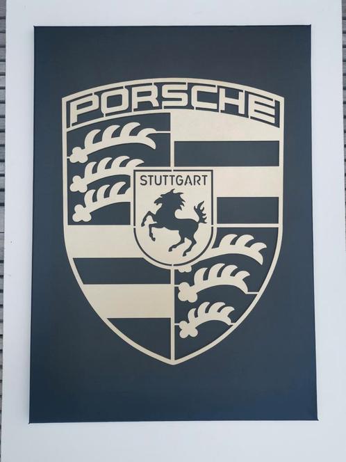 Cadre décoratif avec logo Porsche Design en relief., Verzamelen, Automerken, Motoren en Formule 1, Ophalen of Verzenden