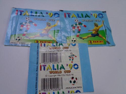 PANINI voetbal STICKERS WORLD CUP 90 ITALIA 3X  sealed ZAKJE, Hobby en Vrije tijd, Stickers en Plaatjes, Ophalen of Verzenden