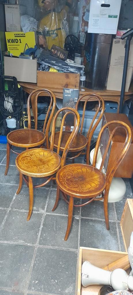 Set van 4 verzegelde LUTERMA-stoelen voor THONET, Antiek en Kunst, Antiek | Meubels | Stoelen en Sofa's, Ophalen