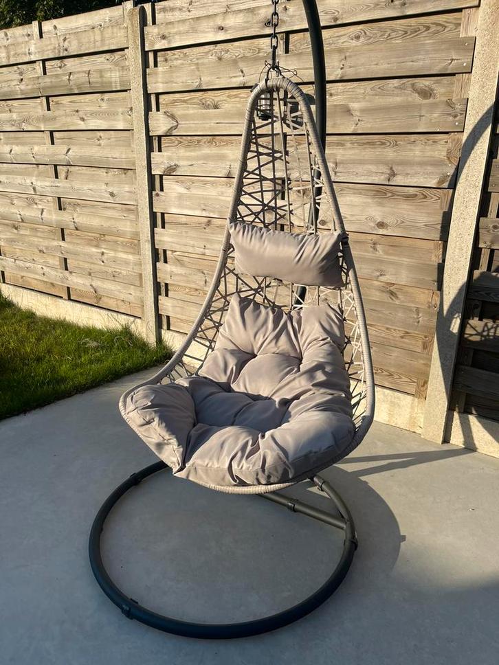 Hang stoel swing, Tuin en Terras, Tuinstoelen, Zo goed als nieuw, Metaal, Verstelbaar, Ophalen