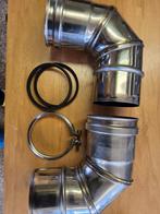 Inox afvoerpijp, Ophalen, Inox, Bochten, 60 tot 80 mm