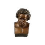 Groot Borstbeeld Buste Sculptuur Beethoven Gips 46cm, Humain, Utilisé, Enlèvement ou Envoi