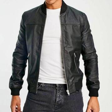 Barneys Originals leder bomber jas, Small/Medium, Nieuw. beschikbaar voor biedingen