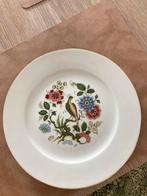 Limoges Porseleinen bord met Paradijsvogel en bloemen, Antiek en Kunst, Antiek | Porselein, Ophalen of Verzenden