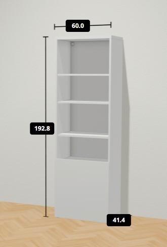 Besta witte planken 60x41x192 cm 1 deur  beschikbaar voor biedingen
