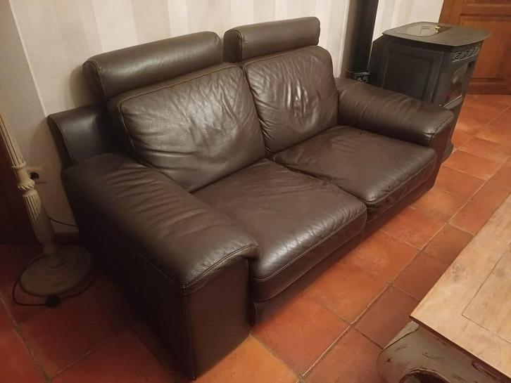 Salon en cuir de qualité - très bon état, Maison & Meubles, Canapés | Salons, Utilisé, Quatre personnes ou plus, Cuir, Enlèvement