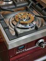 🔥Luxe Fornuis Boretti 90 cm bordeaux rood + rvs GASOVEN, 60 cm of meer, Energieklasse A of zuiniger, Ophalen of Verzenden, Zo goed als nieuw