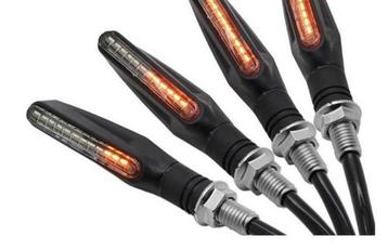 4x LED Motor richtingaanwijzers knipperlichten motorfiets beschikbaar voor biedingen