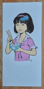 Yoko Tsuno carte de voeux signé 2020 Roger Leloup Dupuis, Verzamelen, Ophalen of Verzenden, Overige figuren, Zo goed als nieuw