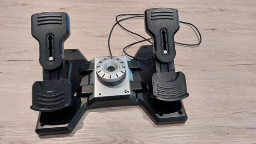 Logitech G Flight Simulator Rudder Pedals – Excellent Condit, Computers en Software, Joysticks, Zo goed als nieuw, Ophalen of Verzenden
