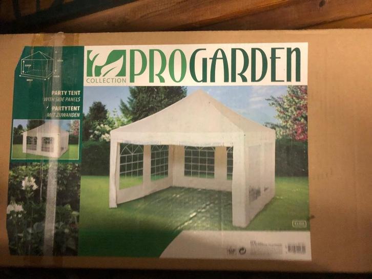 prieel 4X4X225. piekhoogte 357CM erg mooi!, Tuin en Terras, Partytenten, Zo goed als nieuw, Partytent, 2 meter of meer, Minder dan 5 meter
