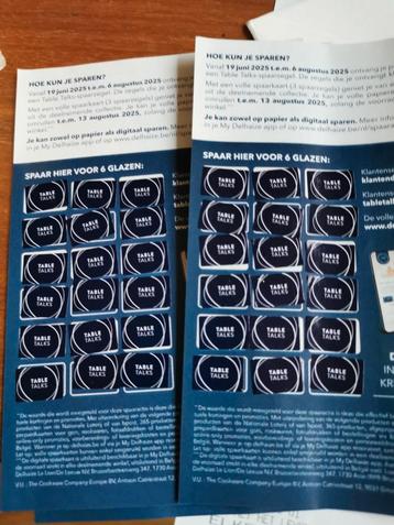 Delhaize zegeltjes Table Talks. Prijs per volle kaart., Enlèvement ou Envoi