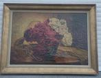 huile sur toile fleurs signe louis thysebaert, Antiek en Kunst, Ophalen of Verzenden