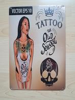Tattoo Old school reclame bord., Verzamelen, Ophalen of Verzenden, Nieuw, Reclamebord
