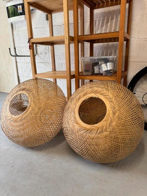 Deux abat-jour maison du monde Miley en rotin D60, Huis en Inrichting, Lampen | Lampenkappen, Zo goed als nieuw, Ophalen