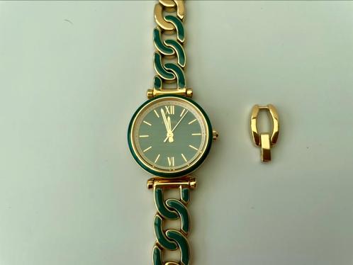 Chic Fossil horloge turquoise/gouden kleur, Handtassen en Accessoires, Horloges | Dames, Gebruikt, Fossil, Staal, Staal, Ophalen of Verzenden