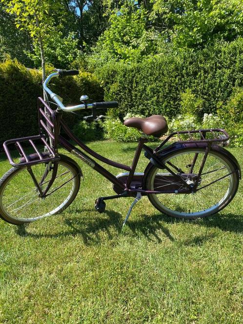 Kinderfiets Popal 24'' donker paars (8-11jaar), Fietsen en Brommers, Fietsen | Meisjes, Gebruikt, 24 inch, Versnellingen, Ophalen