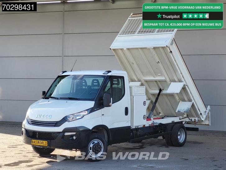 Iveco Daily 35C16 Automaat Kipper met Kist Dubbellucht 3,5t, Auto's, Bestelwagens en Lichte vracht, Bedrijf, Te koop, Airconditioning