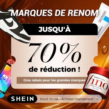 70 % de réduction sur les grandes marques vendu sur SHEIN beschikbaar voor biedingen
