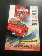 poster Spa Ferrari Days 1991 TestaRossa F40, Ophalen of Verzenden, Gebruikt, Auto's