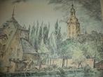 Abbaye de Park Leuven Frans Vanderveken gravure couleur 1978, Antiquités & Art, Enlèvement ou Envoi