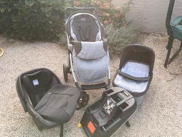 Poussette Peg-Perego complete+ siège auto  + isofix, Enfants & Bébés, Enlèvement, Utilisé, Autres marques, Avec siège auto