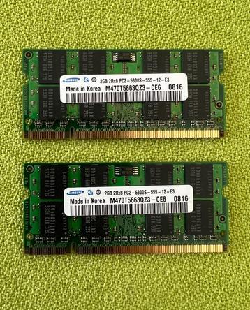 Geheugen DDR 2 , 2 x 2Gb  beschikbaar voor biedingen