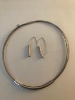 Set van halsketting met bijpassende oorbellen, zilver, Ophalen of Verzenden, Gebruikt, Zilver, Zilver
