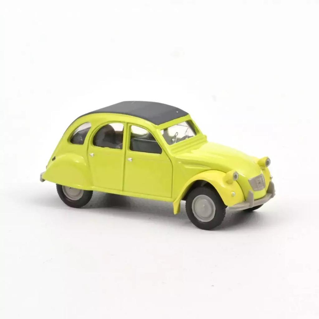 1:54 3-inches Norev 1976 Citroën 2CV : geel of groen, Hobby & Loisirs créatifs, Voitures miniatures | Échelles Autre, Neuf, Voiture