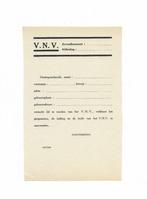VNV inschrijvingsformulier, Verzamelen, Verzenden