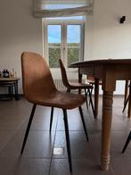 Cognac stoelen, Huis en Inrichting, Stoelen, Ophalen, Gebruikt, Bruin, Klassiek