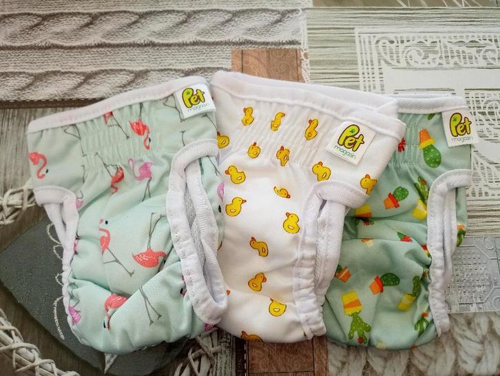 Lot de 3 Couches réutilisables pour petit animaux -Taille XS, Animaux & Accessoires, Vêtements pour chiens, Neuf, Enlèvement