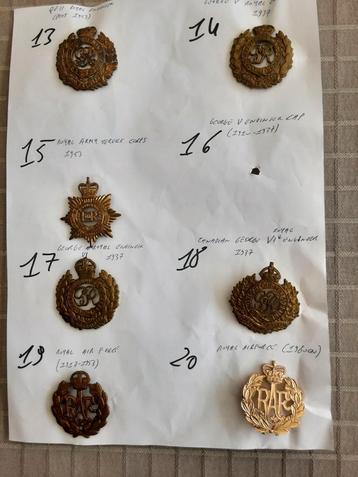 Badges de casquette militaire britannique, Enlèvement ou Envoi