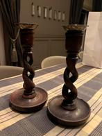 2 antieken kandelaars 21 cm, Enlèvement, Autres matériaux