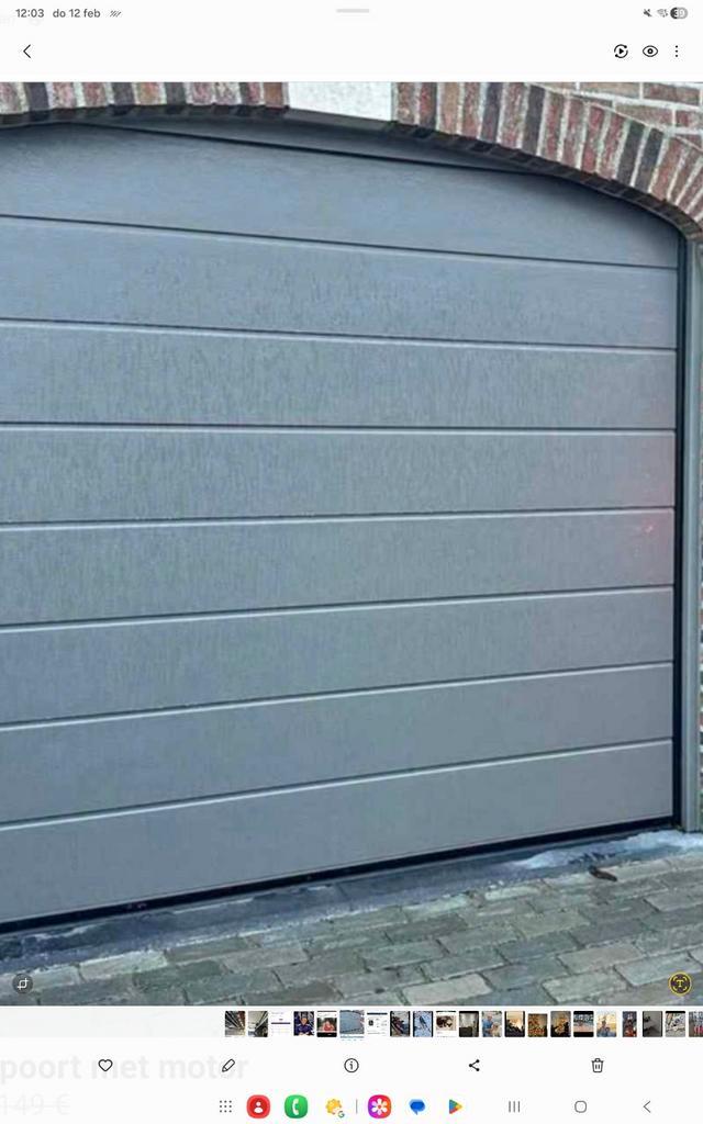 Garage poort 232 breed 200 hoog 4cm dik kleur grijs, Doe-het-zelf en Bouw, Metalen, Ophalen
