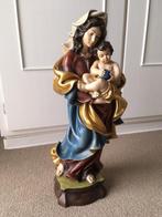 Statue en bois: La Vierge-avec-Jesus - 60 cm de haut, Antiquités & Art, Enlèvement