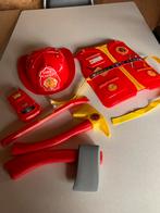 Brandweer helm, schild en werkgerief voor kleuter, Ophalen, Gebruikt