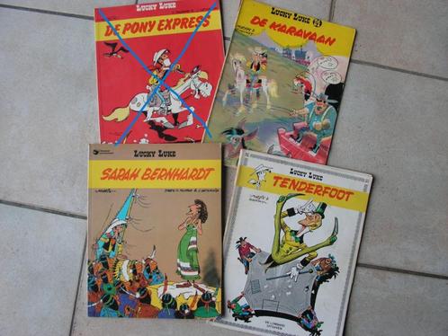 3 oude strips Lucky Luke, Livres, BD, Utilisé, Plusieurs BD, Enlèvement ou Envoi