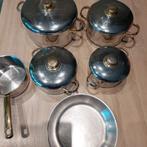 Kookpotten set, Ophalen, Inox, Gebruikt, Keramische plaat