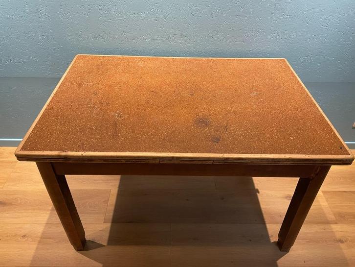 Vintage keukentafel, Huis en Inrichting, Tafels | Eettafels, Gebruikt, 50 tot 100 cm, 150 tot 200 cm, Vijf personen of meer, Rechthoekig
