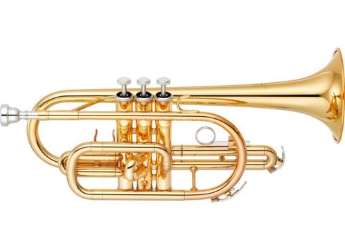 Cornet à piston Yamaha, Muziek en Instrumenten, Blaasinstrumenten | Trompetten, Zo goed als nieuw, Trompet in si bemol, Met koffer