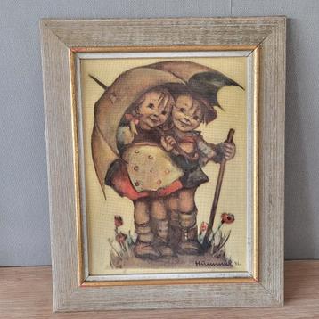 hummel op doek  35 x 29 cm beschikbaar voor biedingen