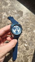 Moonswatch mod earthpahse & blue moon, Handtassen en Accessoires, Horloges | Heren, Ophalen, Staal, Polshorloge, Swatch